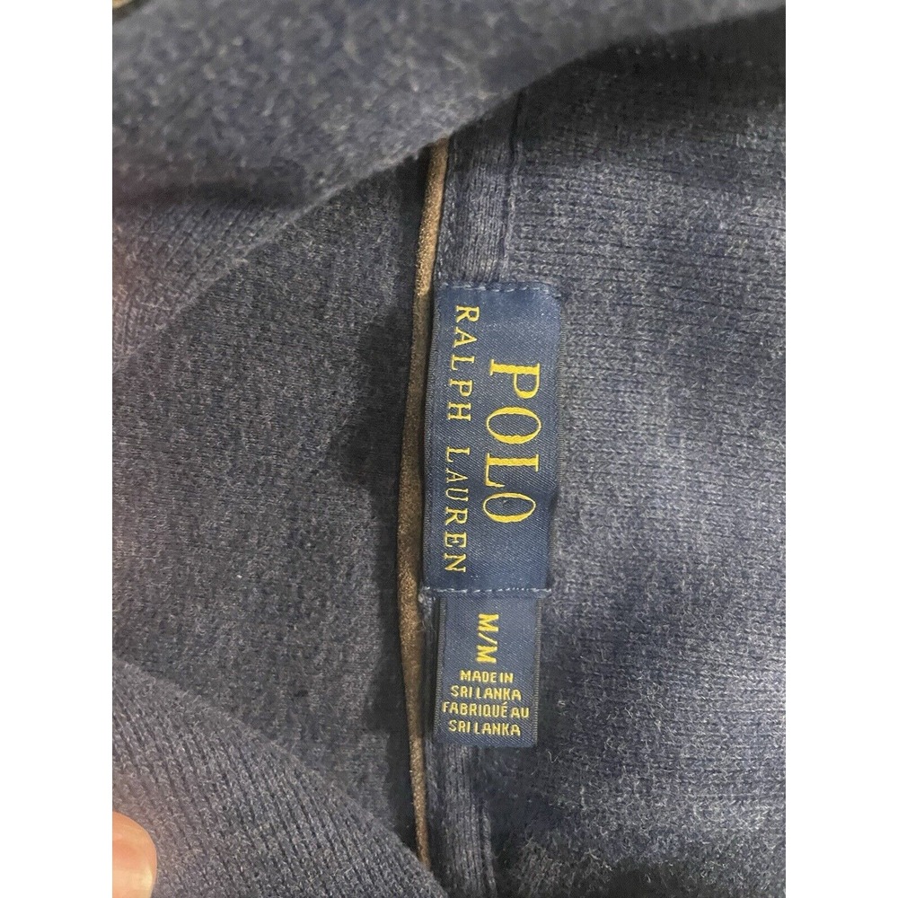 POLO RALPH LAUREN Men Funnel Neck Jumper Pullover Sweater Size M Blue - Picture 8 of 10